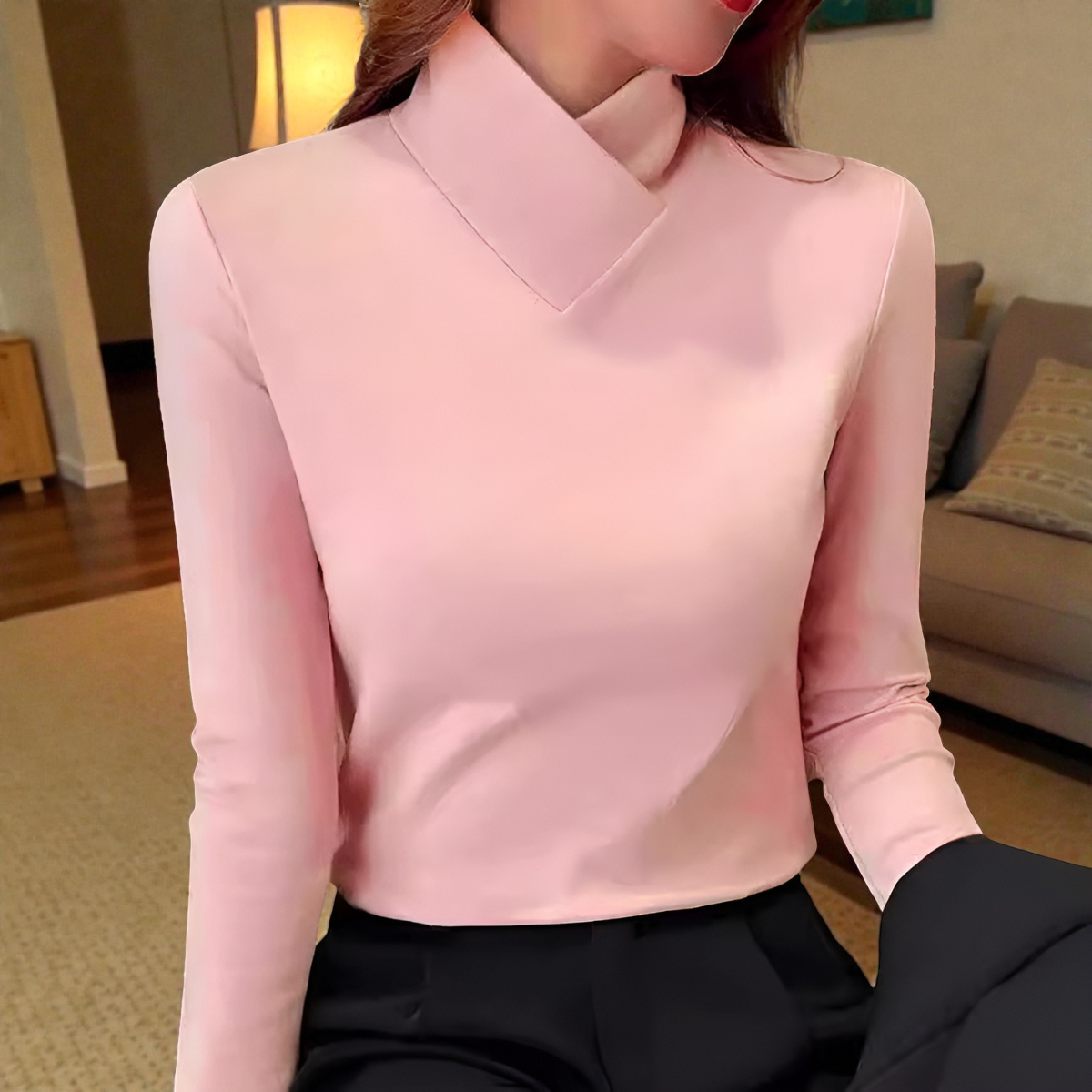 Breana | Elegant Fold-Neck Top