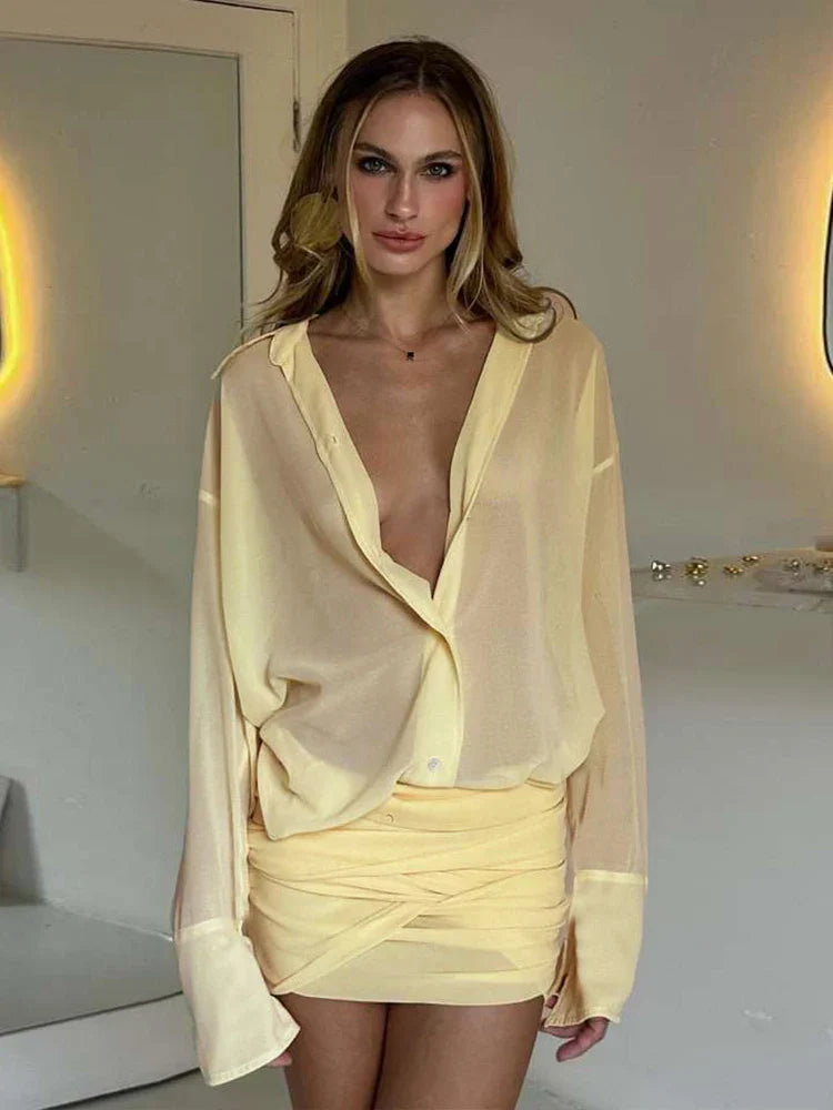 Amali | Chic Layered Waist Blouse