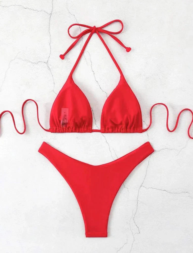 Carla | Lace-Up Bikini Set