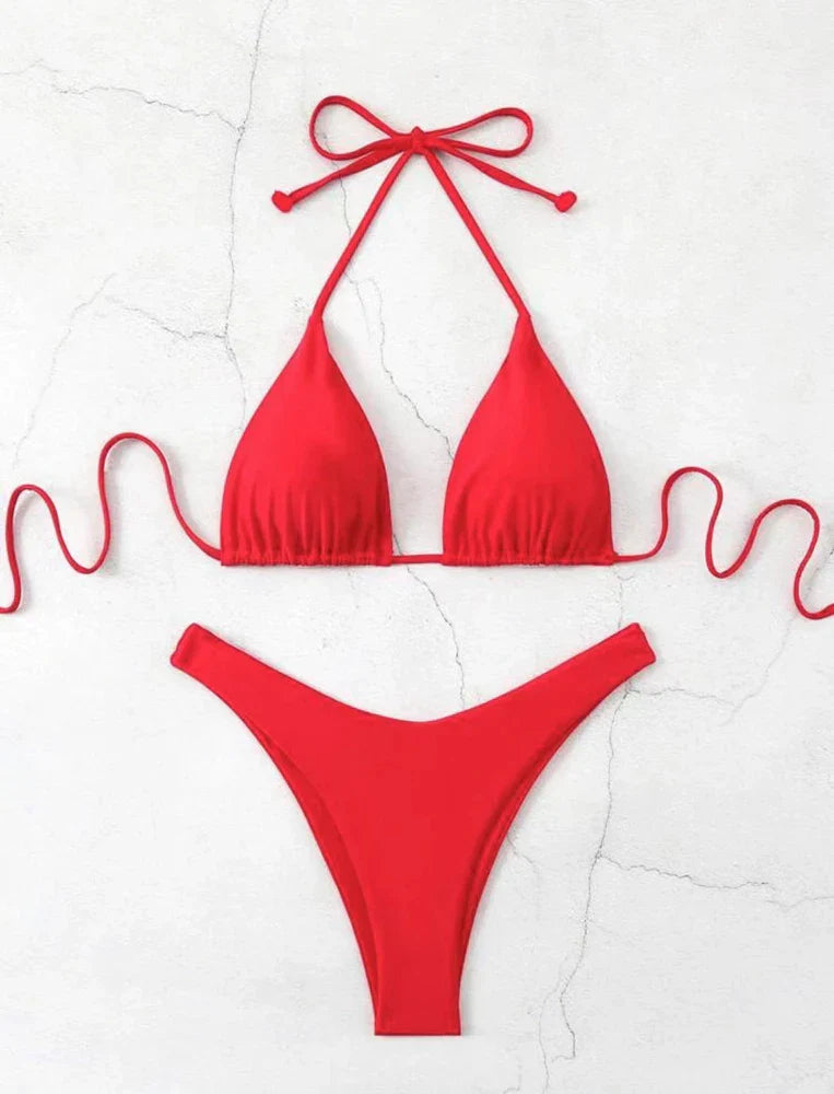 Carla | Lace-Up Bikini Set