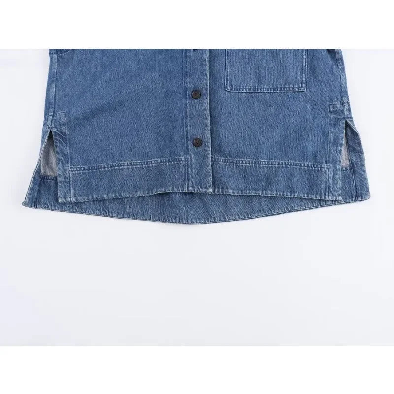 Annabelle | Cotton Denim Top