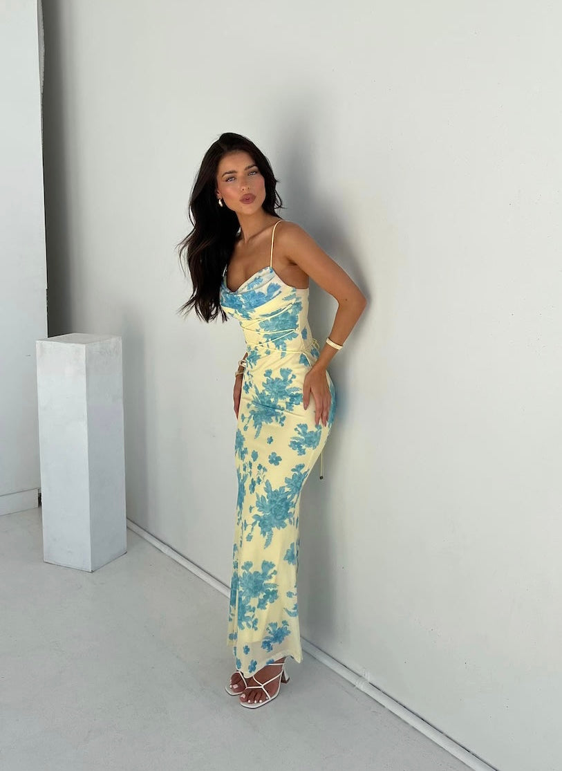 Adriana | Yellow & Blue Maxi