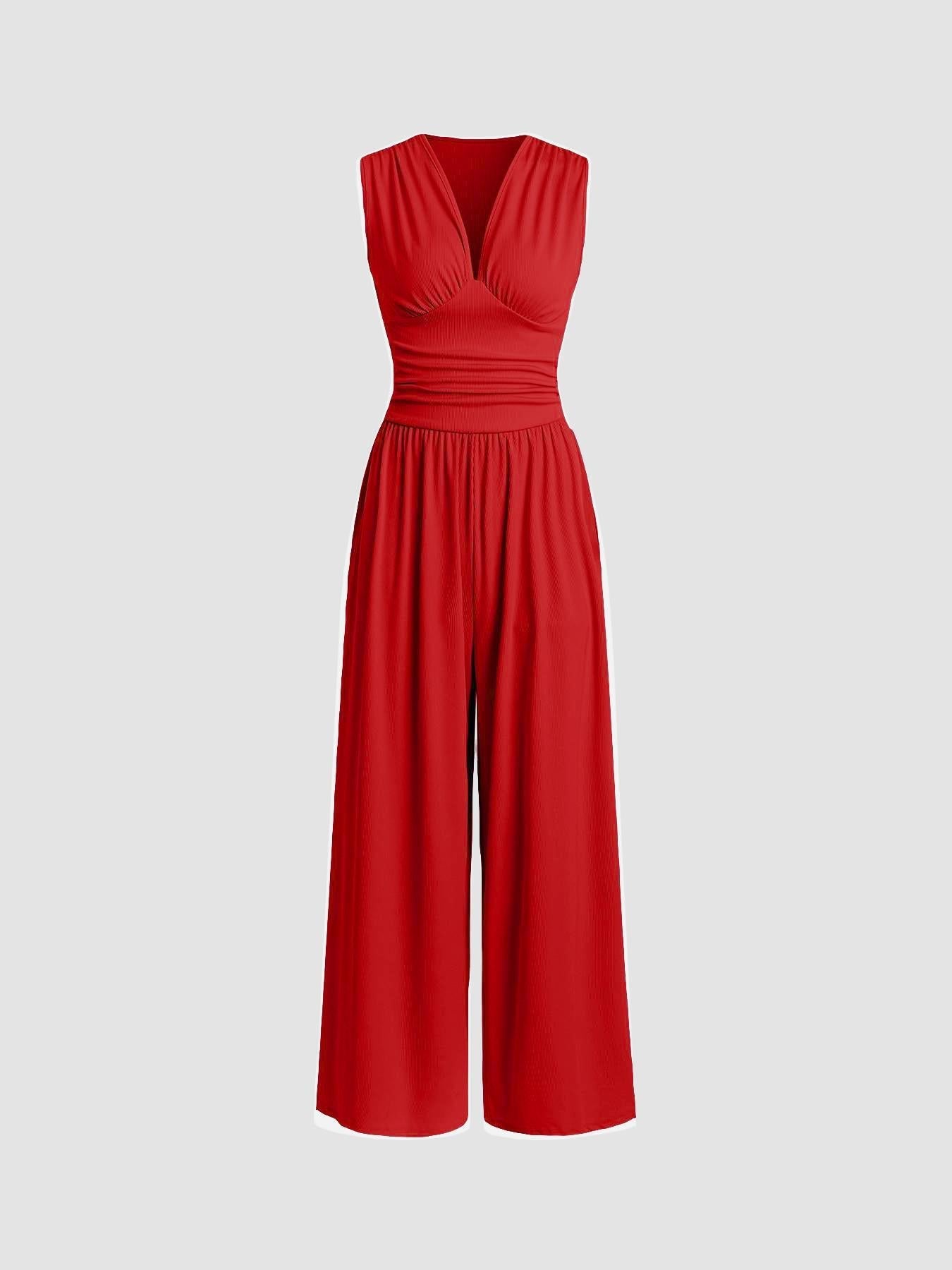 Sandra | Sleeveless Wide-Leg Jumpsuit