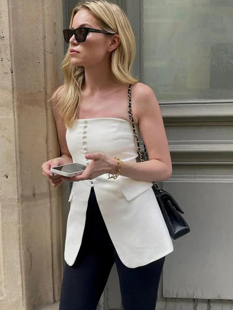 Claudia | Strapless Flap Top