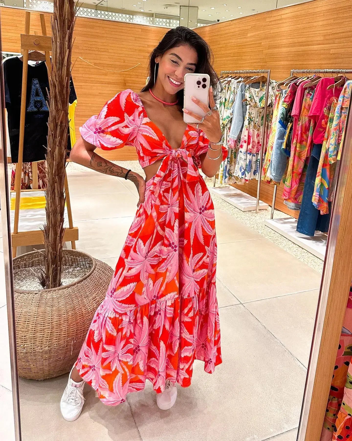 Celeste | Deep V Long Dress