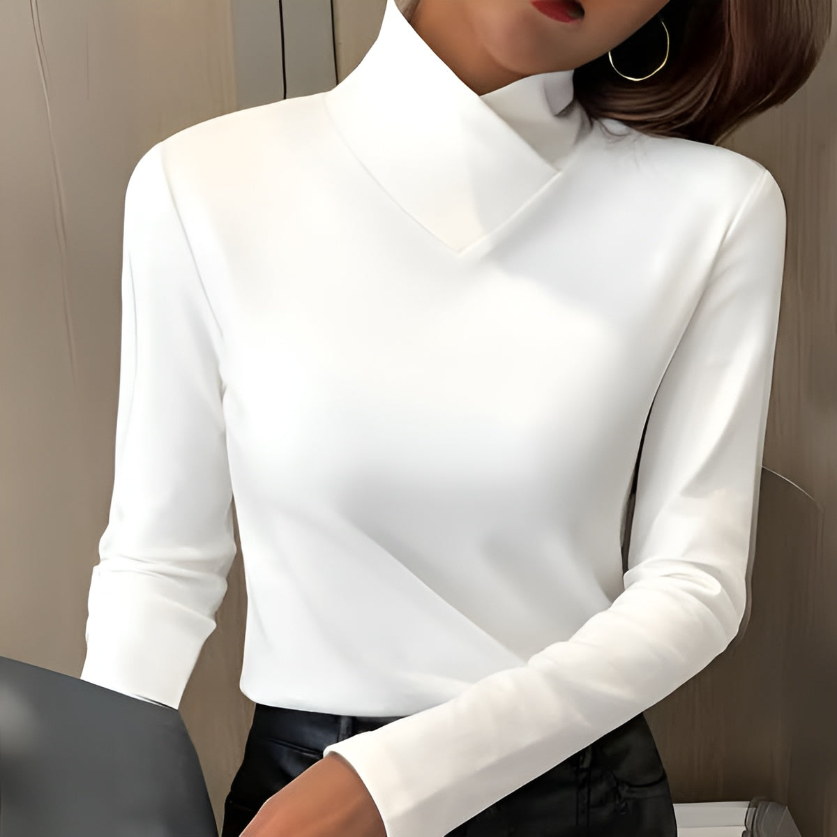 Breana | Elegant Fold-Neck Top