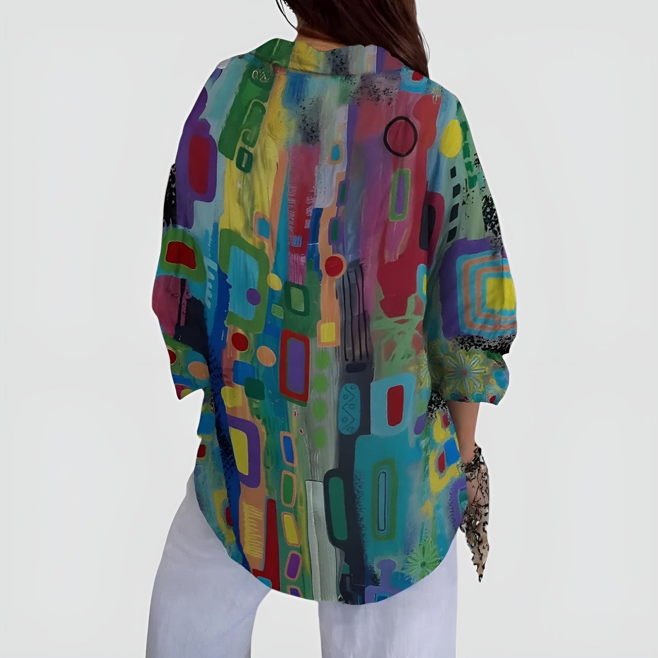 Blanka | Blouse with Geometric Pattern